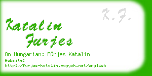 katalin furjes business card