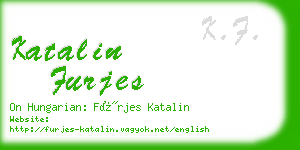 katalin furjes business card